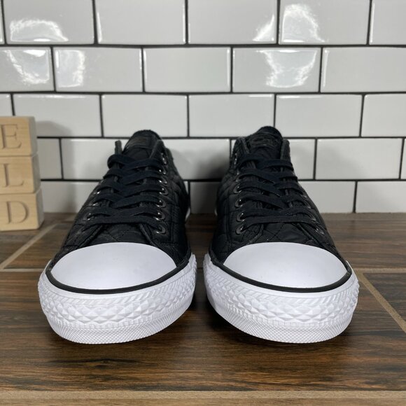 Converse Chuck Taylor All Star OX Womens Size 11.5 Shoes Black Quilted Sneaker - Picture 2 of 13